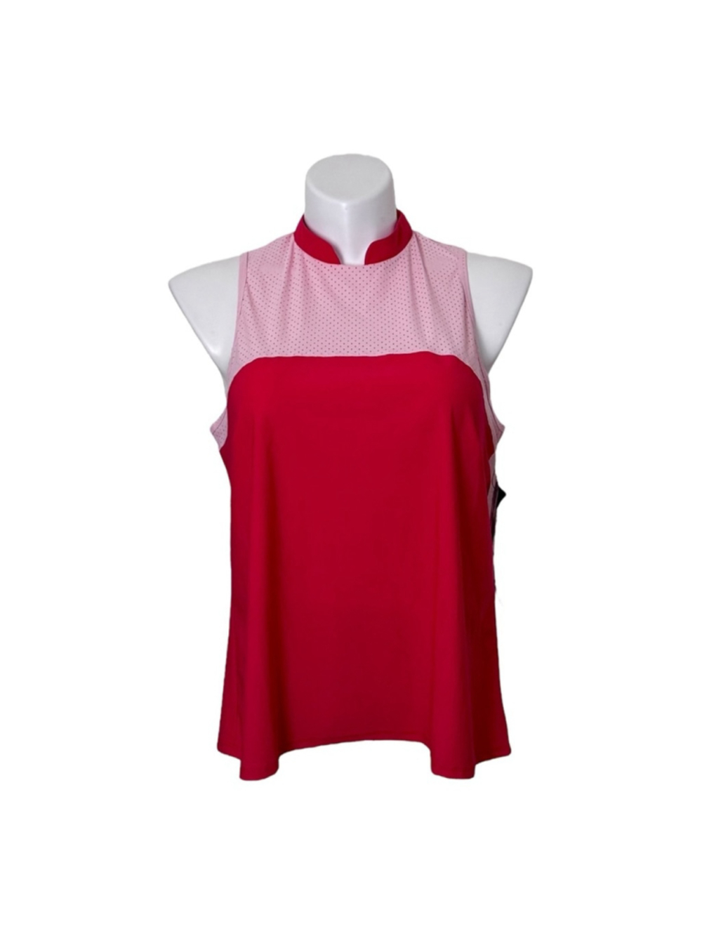 NEW Foray Golf Hot Mesh Sleeveless Polo Size XL Tomato - Picture 2 of 10